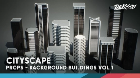 【UE】城市背景建筑 - 第1卷  Urban Background Buildings - VOL.1