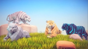 【UE】多面艺术虎  Poly Art Tiger
