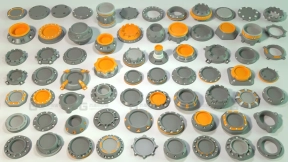 70+工业管道法兰拼接组合部件3 Industrial Kitbash 3 - 70 pieces