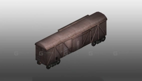 有盖货车 - Covered goods wagon   Крытый вагон 3D model-56