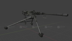 M2勃朗宁重机枪3D模型-44 - M2 Browning 3D model-44