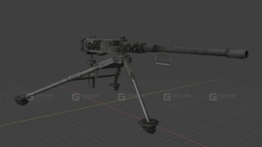 M2勃朗宁重机枪3D模型-44 - M2 Browning 3D model-44