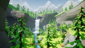 【UE】低多边形风格森林资源包  Lowpoly Style Forest Pack