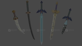 所有（王国之泪）剑的变体 - All variations of swords (TOTK) 3D model-2