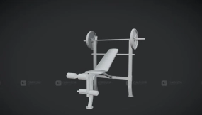 体育器材 举重 01 PBR游戏就绪 Sports - Weight Lifting 01 - PBR Game Ready