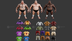 风格化黑手党低模角色包-Stylized Mafia Low-Poly Character Pack
