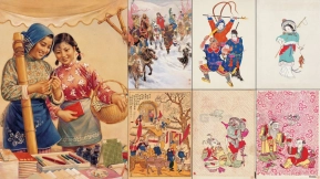 美术馆馆藏经典年画图片素材museum collection classic New Year picture image