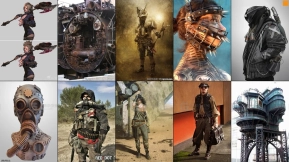 末世机械朋克风格绘画参考素材 Post-apocalyptic mecha punk style painting reference materials