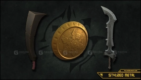 18款Substance Painter风格化金属锈迹材质包（钢铁-黄铜）含SPSM智能材质