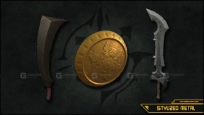 18款Substance Painter风格化金属锈迹材质包（钢铁-黄铜）含SPSM智能材质