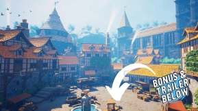 【UE】奇幻中世纪王国（风格化城堡、城镇、村庄、地牢、王国）  Fantasy Medieval Kingdom (Stylized Castle, Town, Village, Dungeon, Kingdom)