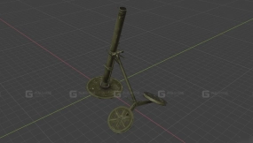 82毫米迫击炮3D模型-19 - 82-mm mortar 3D model-19