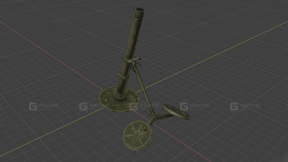 82毫米迫击炮3D模型-19 - 82-mm mortar 3D model-19