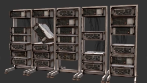 废弃电脑机架 Ruined Computer Racks