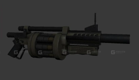 拾取式榴弹发射器3D模型-77 - PickUp grenade launcher 3D model-77