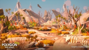 【UE】风格化干旱沙漠自然生物群系 POLYGON – Arid Desert – Nature Biomes
