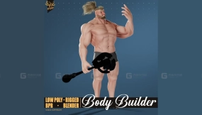 风格化健美魔术师绑定版 Stylized Bodybuilder Magician - Rigged