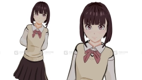 动漫女学生  Anime School Girl