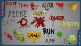 【UE】油漆血迹酸性贴花 第一卷  Decals of Paint Blood Acid Vol. 1