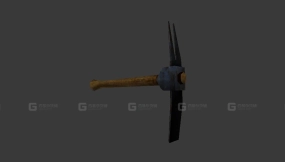 鹤嘴锄 3D模型-30 - Pickaxe 3D model-30