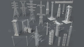 20个电线塔电力塔电线杆 Electric Towers – 20 Pieces