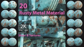 20个生锈金属材质 20 RUSTY METAL PBR & SBSAR
