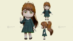 穿着绿色连衣裙的女孩-A Girl In A Green Dress