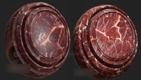 新鲜牛肉纹路材质球