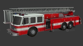 美国拉弗朗斯Eagle 102英尺后装平台车 - American LaFrance Eagle 102' Rear-mount platform 3D model-268