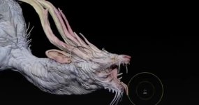 艺术家展示精美龙形3D生物