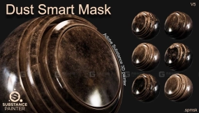 20种高质量灰尘脏污细节磨损智能遮罩 High Detail Practical Dust Smart Mask - Adobe Substance 3d Painter .Spmsk _VOL5