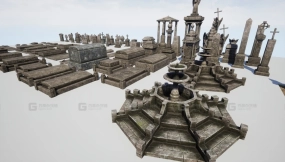 【UE】墓地道具  Cemetery Props
