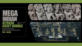 印度佛像神庙3D模型 Artstation – Mega Indian Kitbash Asset Bundle – Indian Temple Architecture Pack + Indian Deities sculpture Bundle