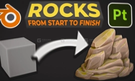 Blender+ Substance 3D Painter ！制作风格化石头全流程！