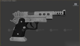 一把“镀铬锤子”手枪 - A 'Chrome Hammer' Pistol 3D model-25
