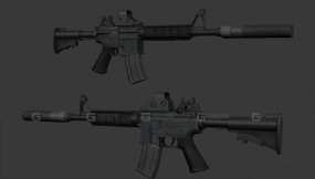 M4卡宾枪-M4 3D model