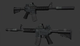 M4卡宾枪-M4 3D model
