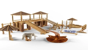 儿童游乐场滑梯设施模型 3dsky Children’s playground 3D Model