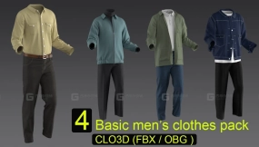 4+男士休闲衬衫长裤外套夹克牛仔 4 Basic men's clothes pack
