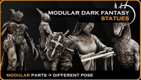 【UE】黑暗幻想哥特雕像  Statue