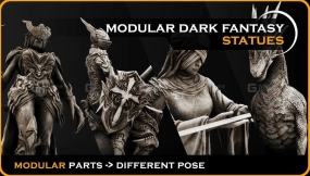 【UE】黑暗幻想哥特雕像  Statue