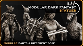 【UE】黑暗幻想哥特雕像  Statue