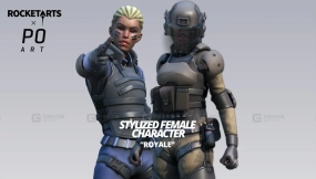 【UE】风格化女性战士士兵 Stylized Military Female