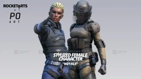 【UE】风格化女性战士士兵 Stylized Military Female