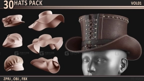 30+牛仔帽子草帽军帽厨师帽飞行帽