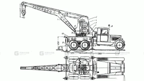 卡车起重机ATK-1 - 一月牌ATK-1卡车起重机 - Truck crane ATK-1 - Автокран АТК-1 Январец 3D model-22