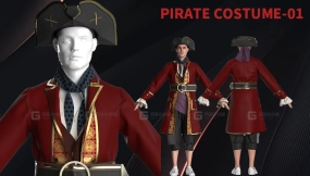 2套复古海盗服装模型