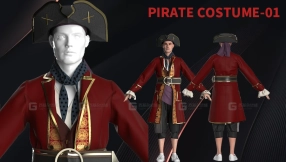 2套复古海盗服装模型