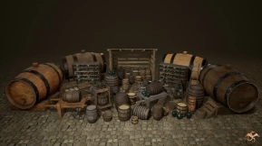 【UE】中世纪道具 酒窖  Medieval Props  Cellar