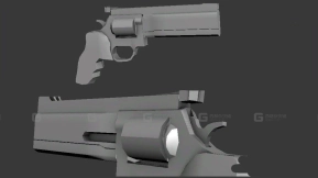 DW左轮手枪 - DW Revolver 3D model-24